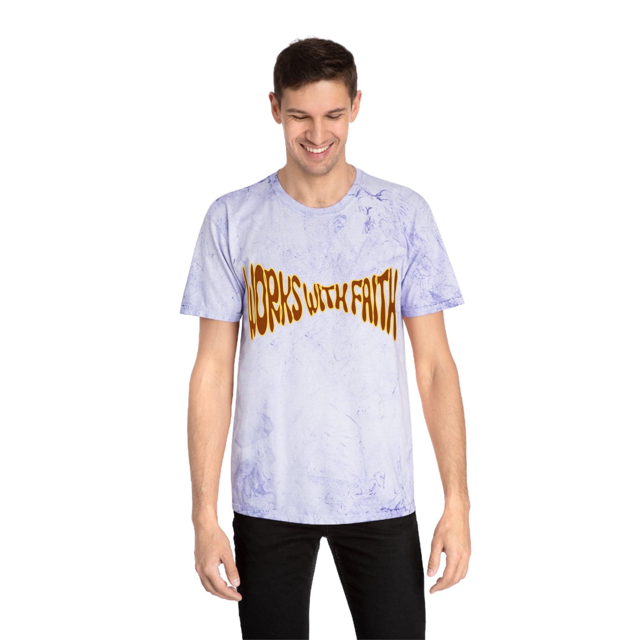 Warped Splash Smiley Cross Tee