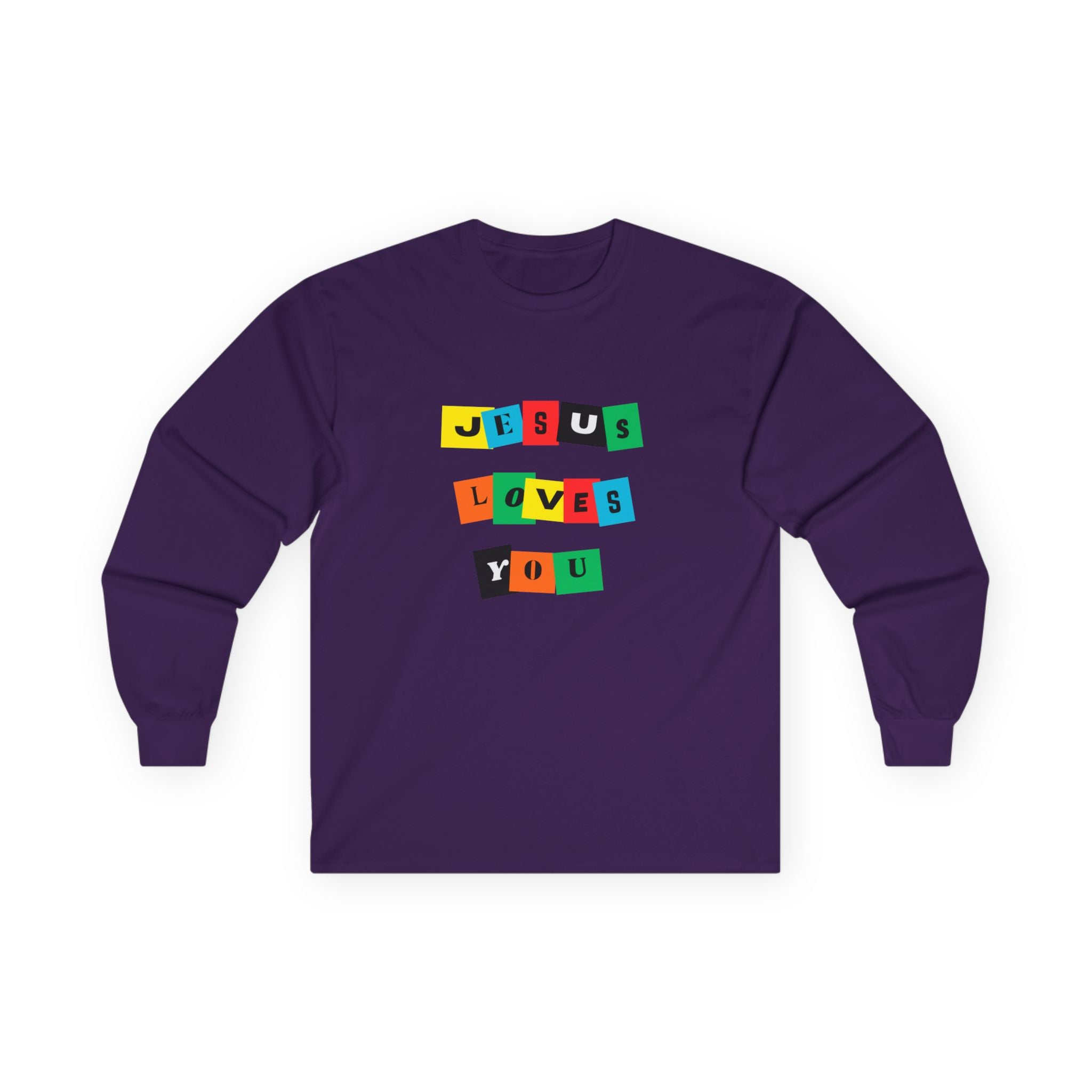 Color Block Jesus Loves You - Long Sleeve