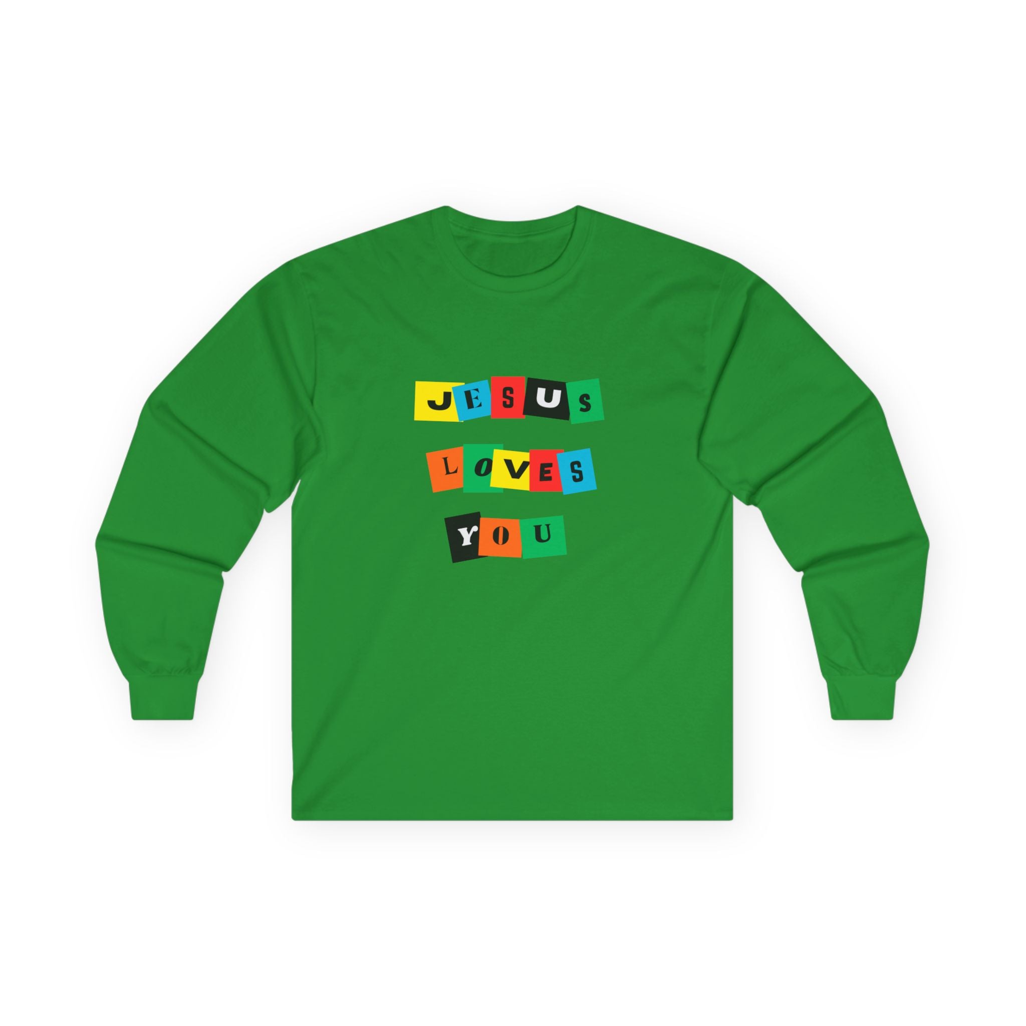 Color Block Jesus Loves You - Long Sleeve