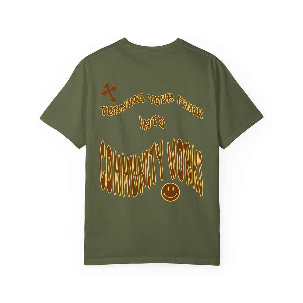 Warped Smiley Cross WWF Tee