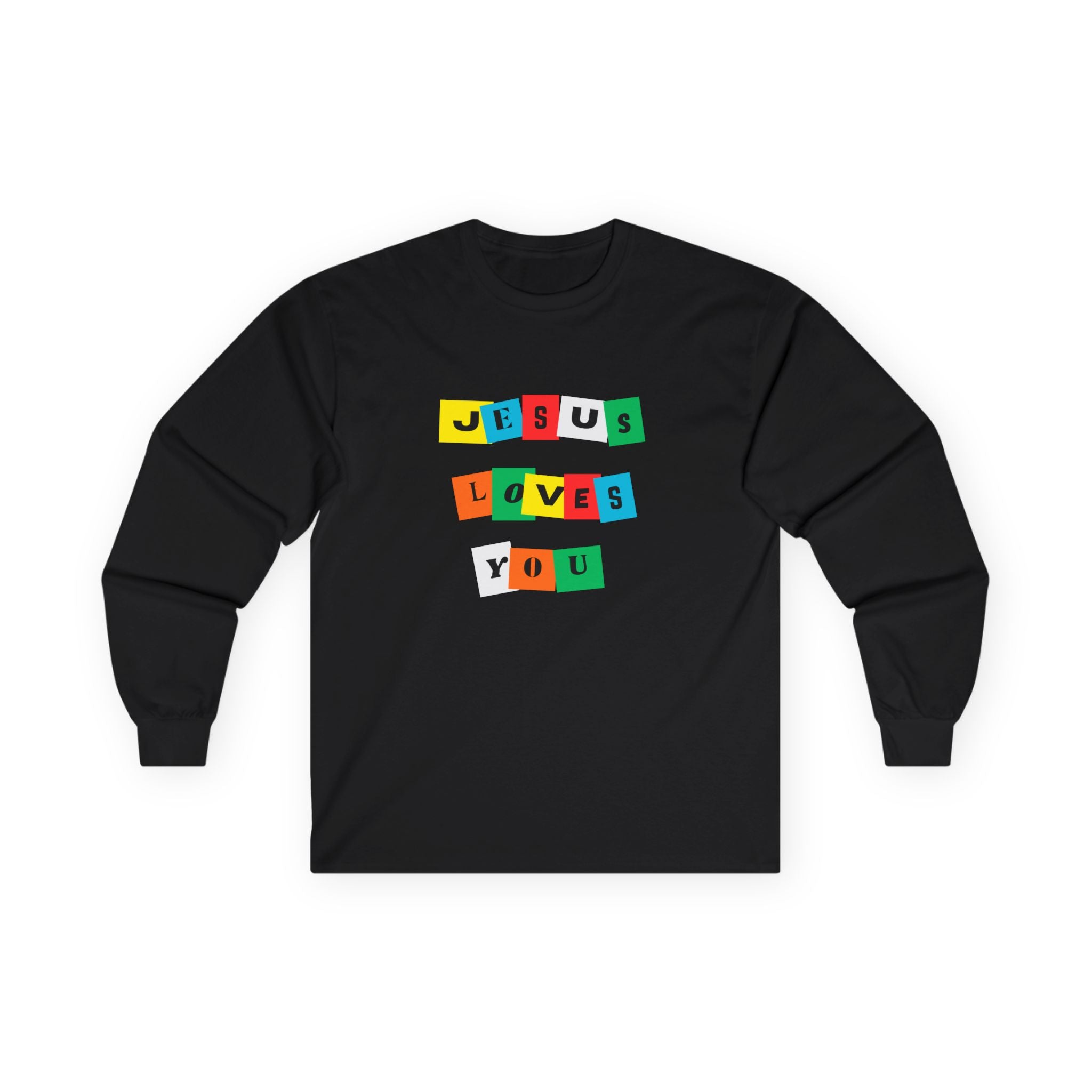 Color Block Jesus Loves You - Long Sleeve