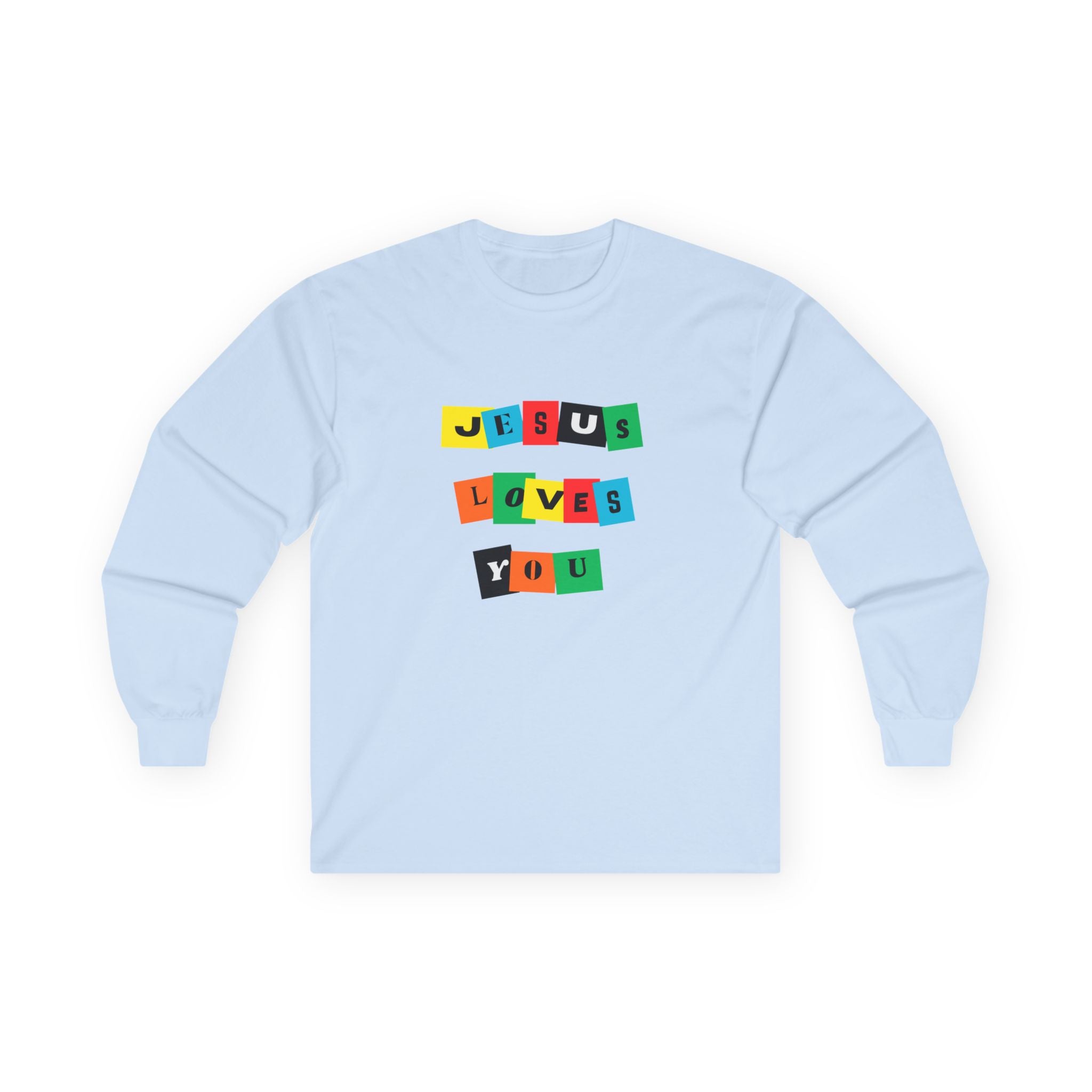Color Block Jesus Loves You - Long Sleeve