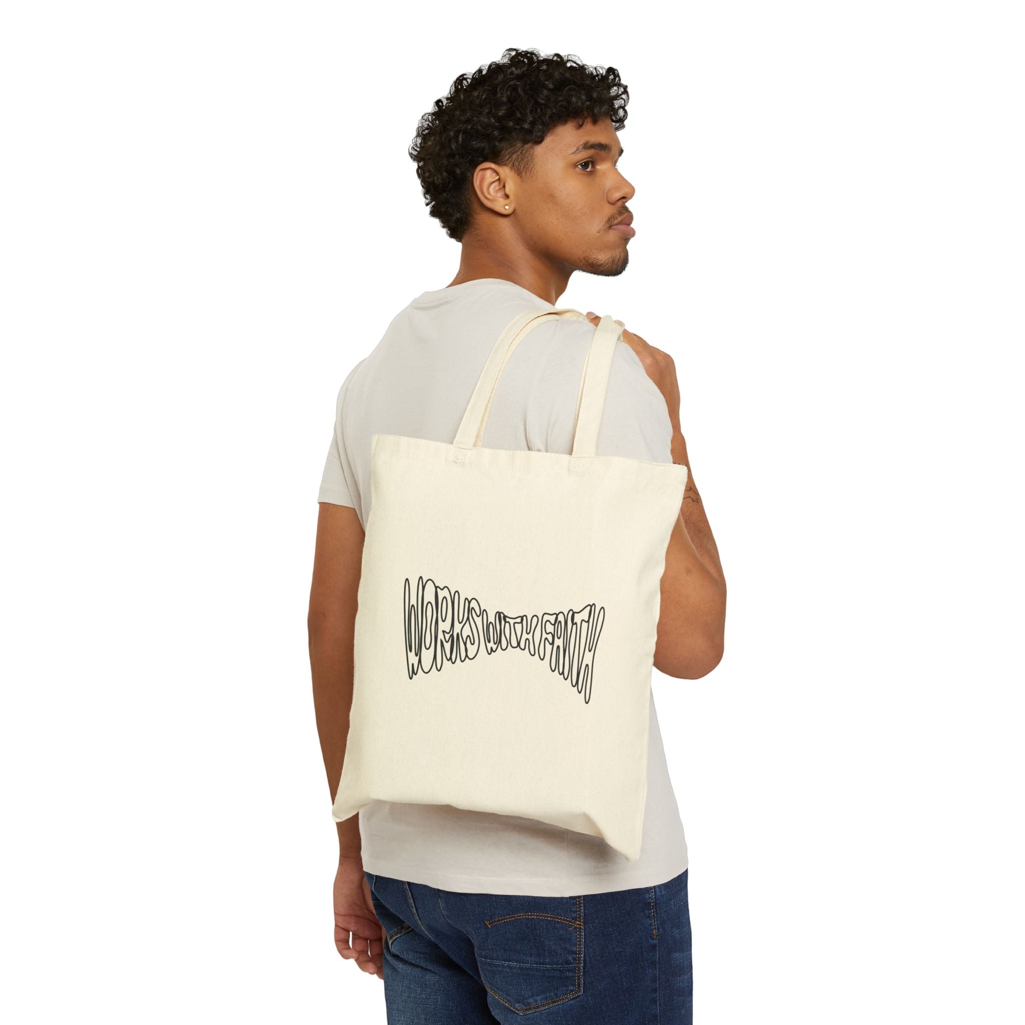 Works with Faith Cotton Canvas Tote Bag