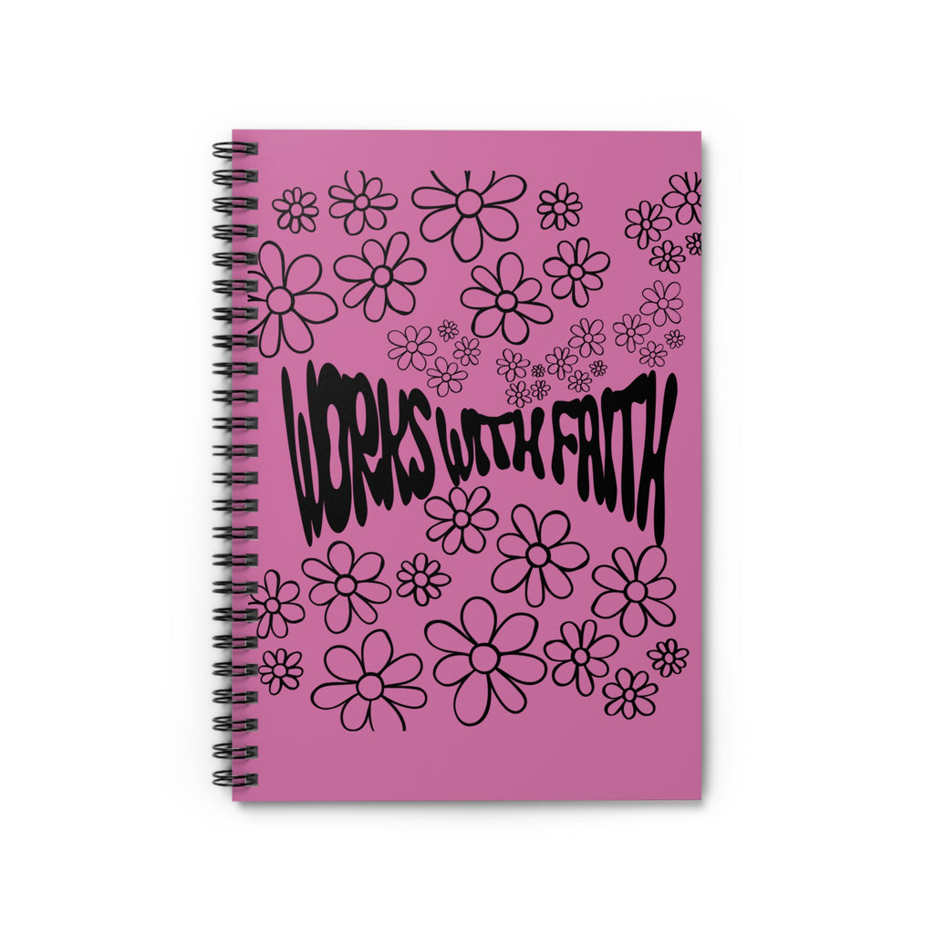 Works with Faith Floral Spiral Notebook