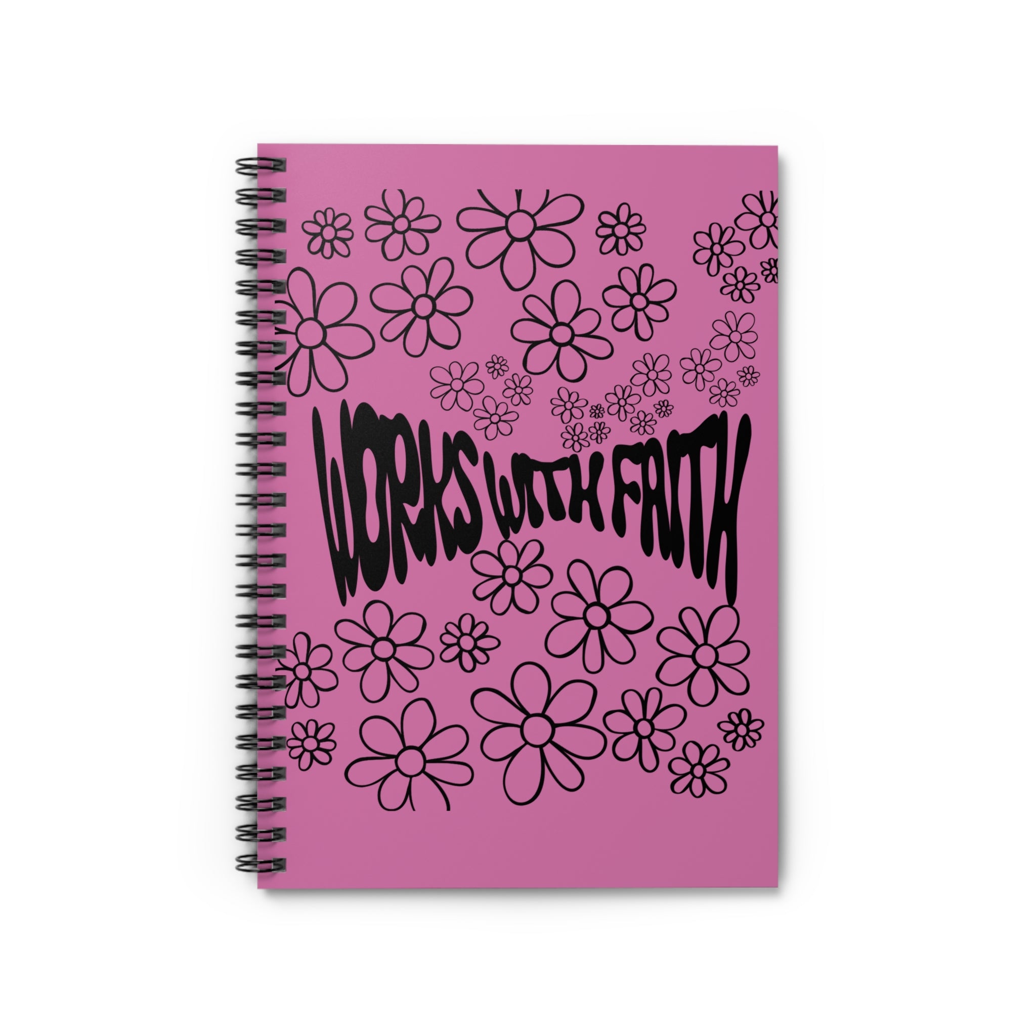 Works with Faith Floral Spiral Notebook