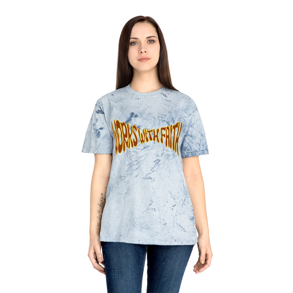 Warped Splash Smiley Cross Tee