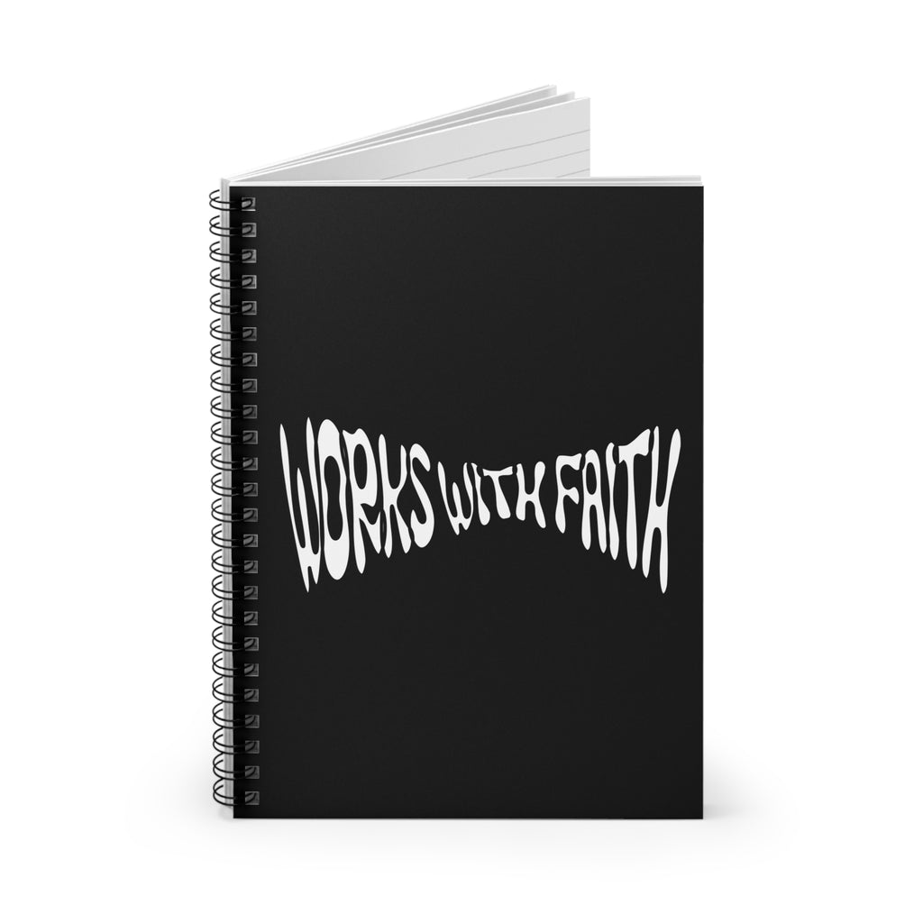 Works with Faith Black Spiral Notebook