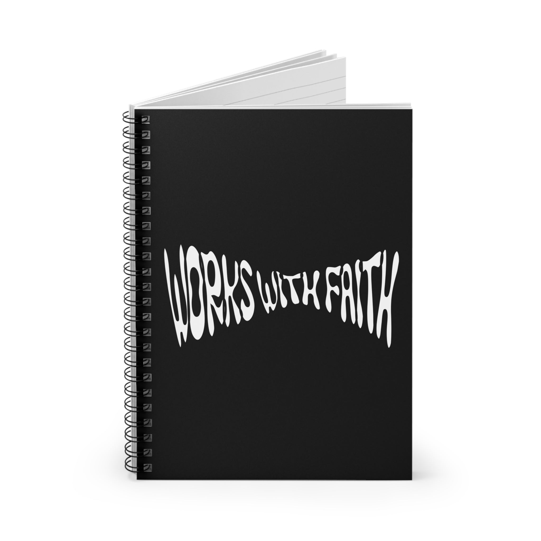 Works with Faith Black Spiral Notebook