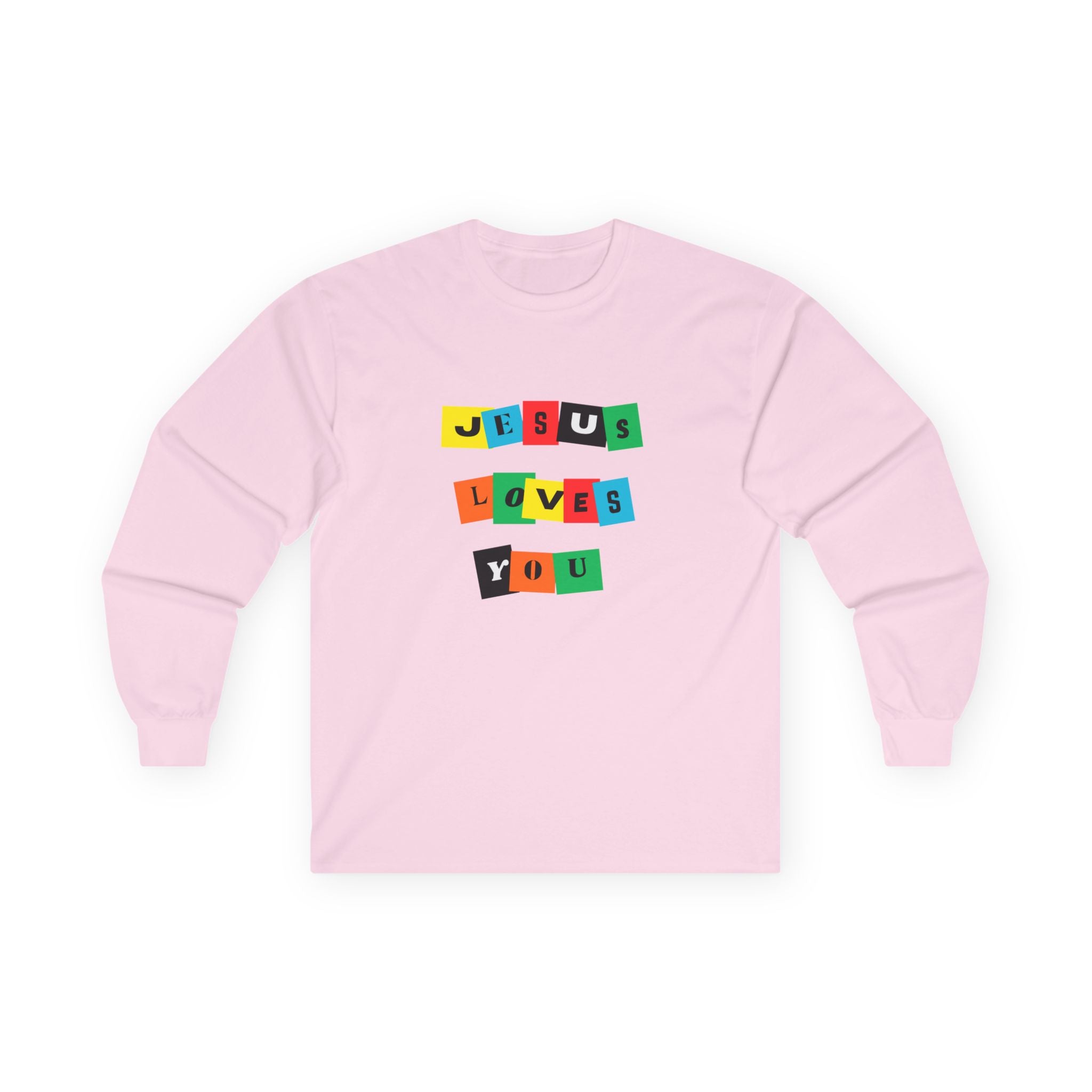 Color Block Jesus Loves You - Long Sleeve