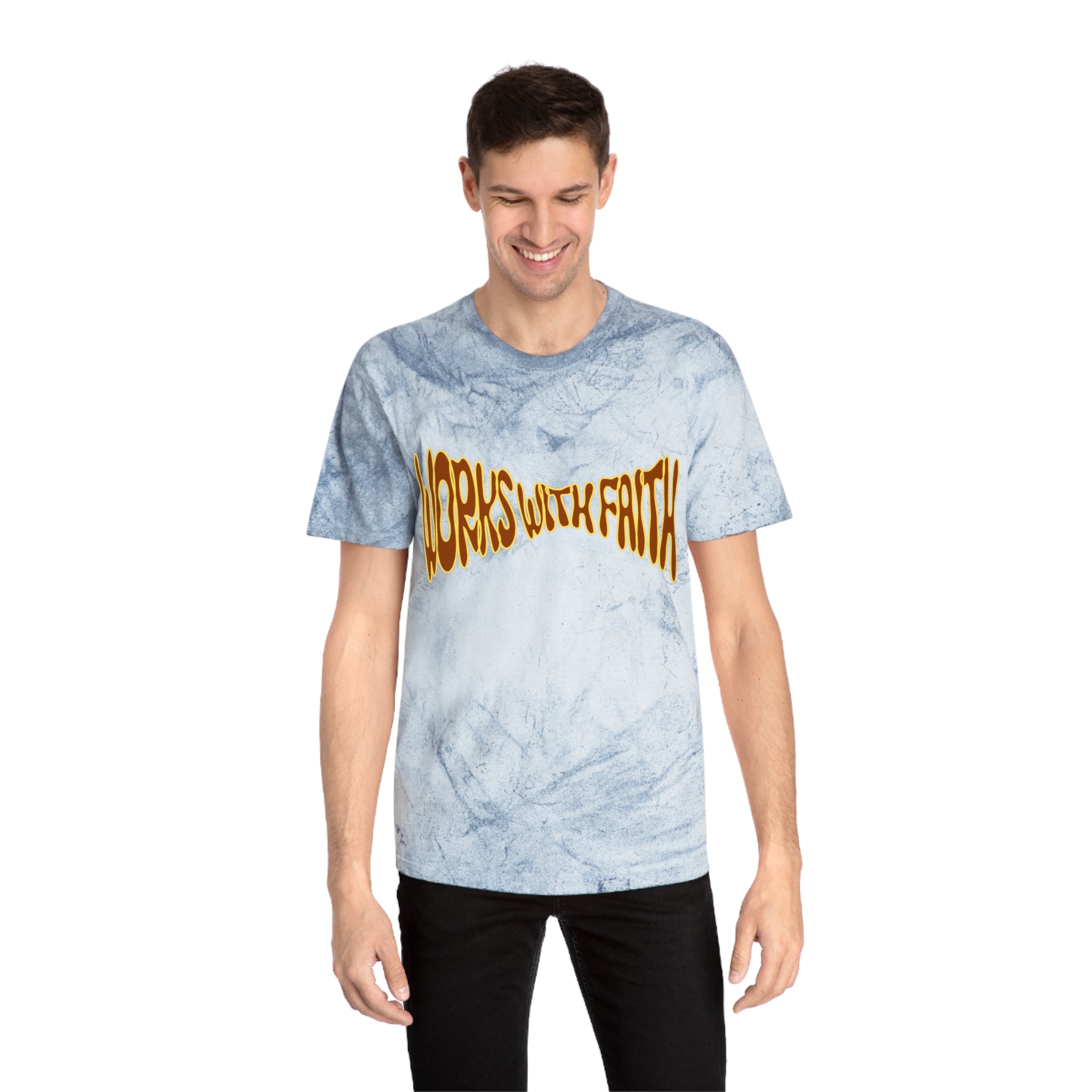 Warped Splash Smiley Cross Tee
