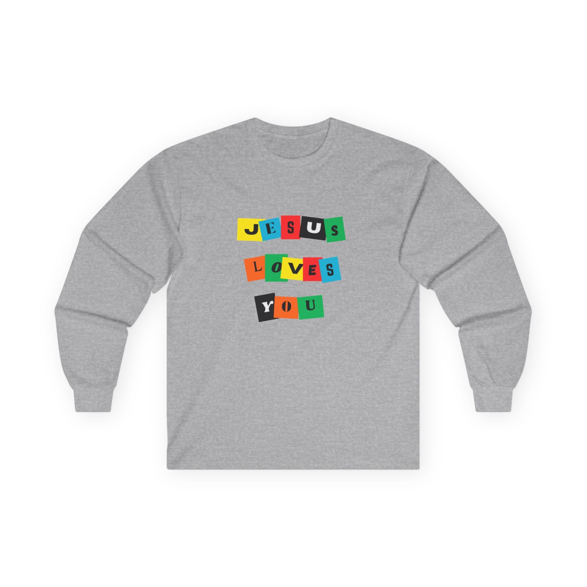 Color Block Jesus Loves You - Long Sleeve