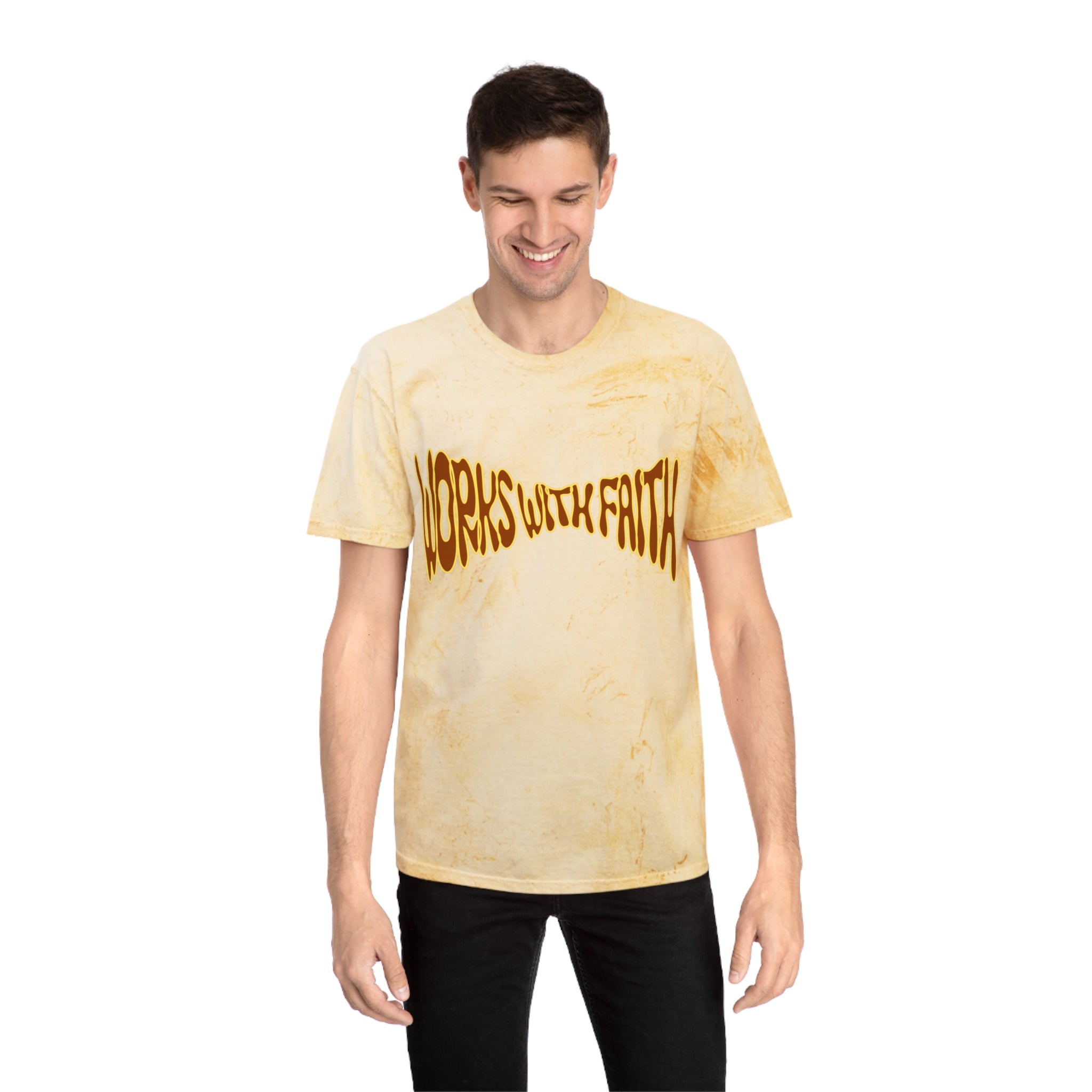 Warped Splash Smiley Cross Tee
