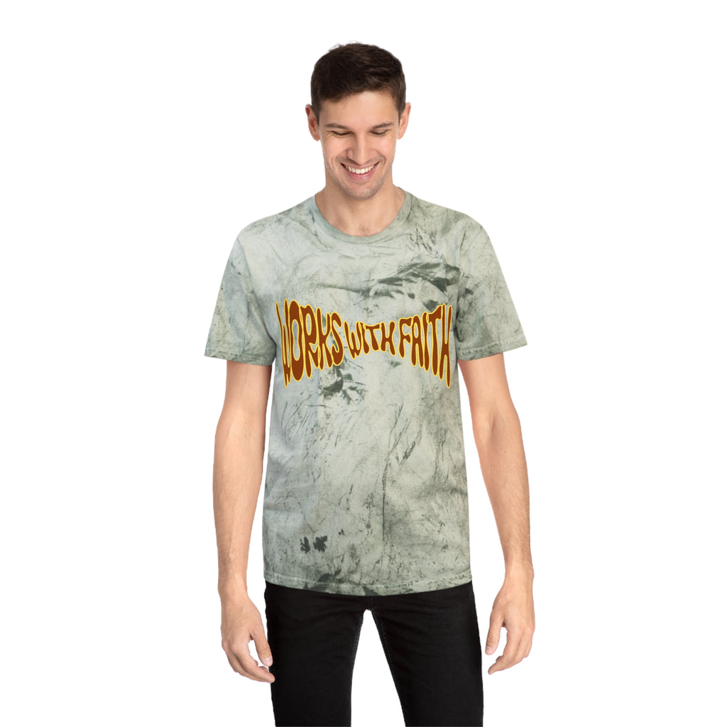 Warped Splash Smiley Cross Tee