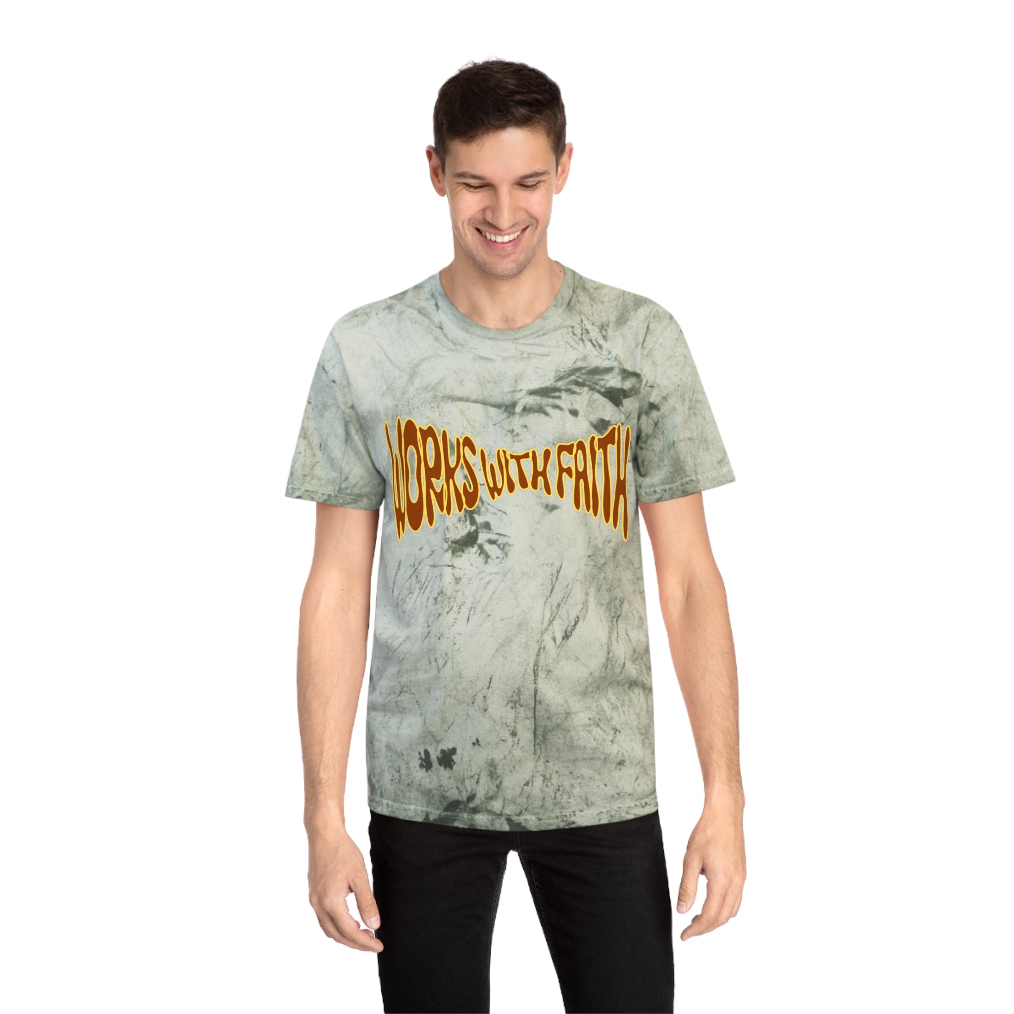 Warped Splash Smiley Cross Tee