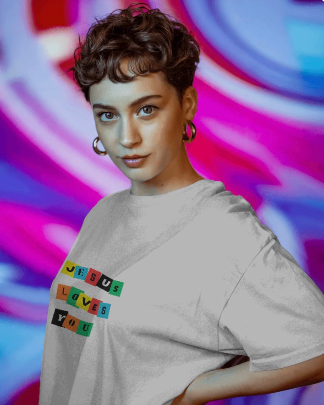 Color Block JLY Short-Sleeve T-Shirt