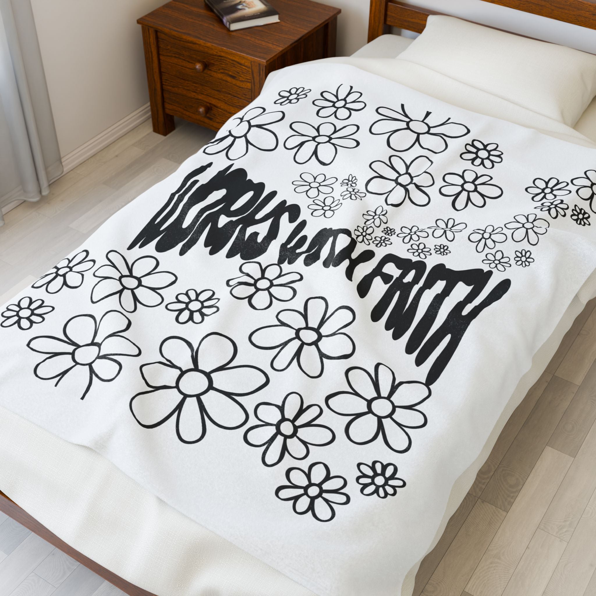 Work with Faith Floral Blanket