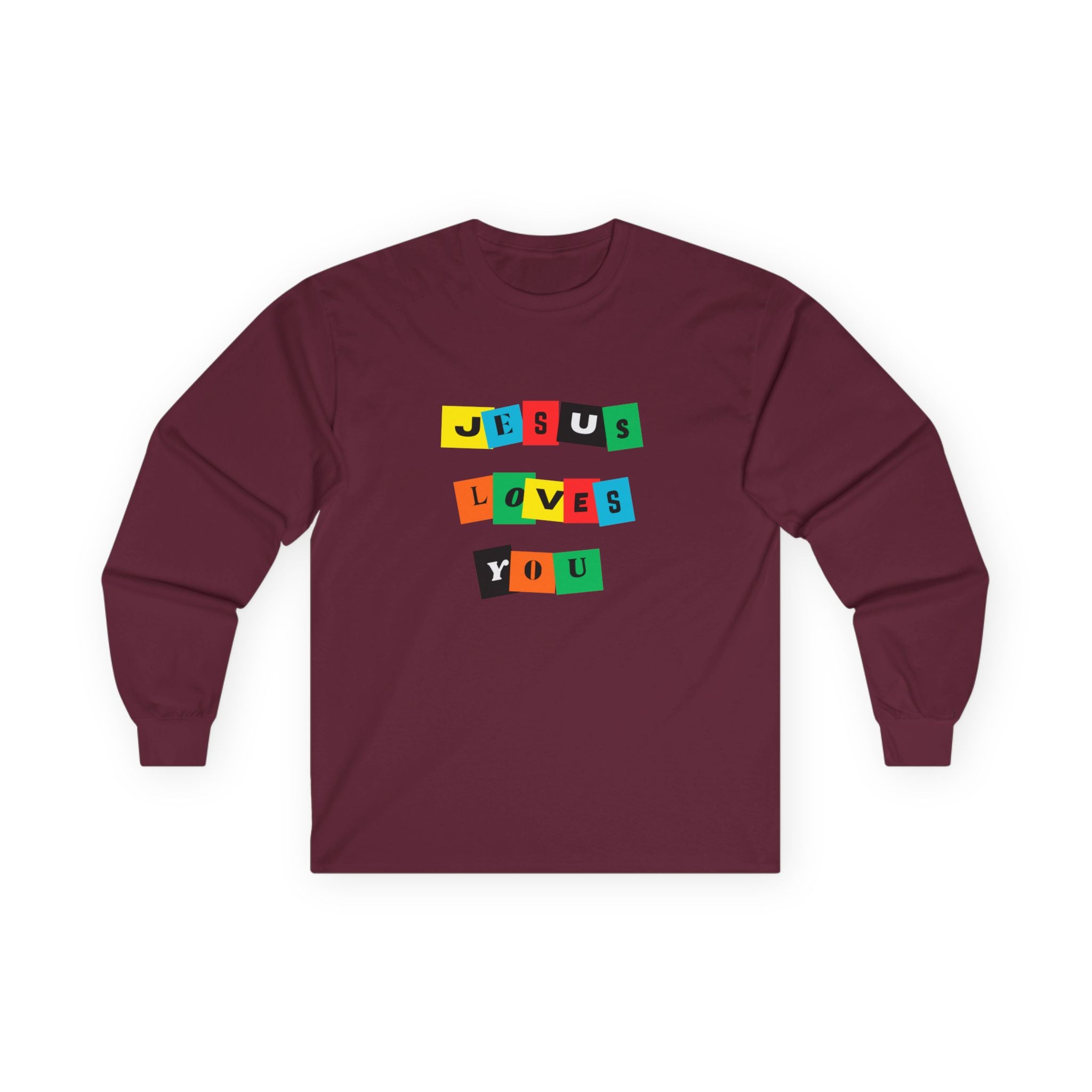Color Block Jesus Loves You - Long Sleeve