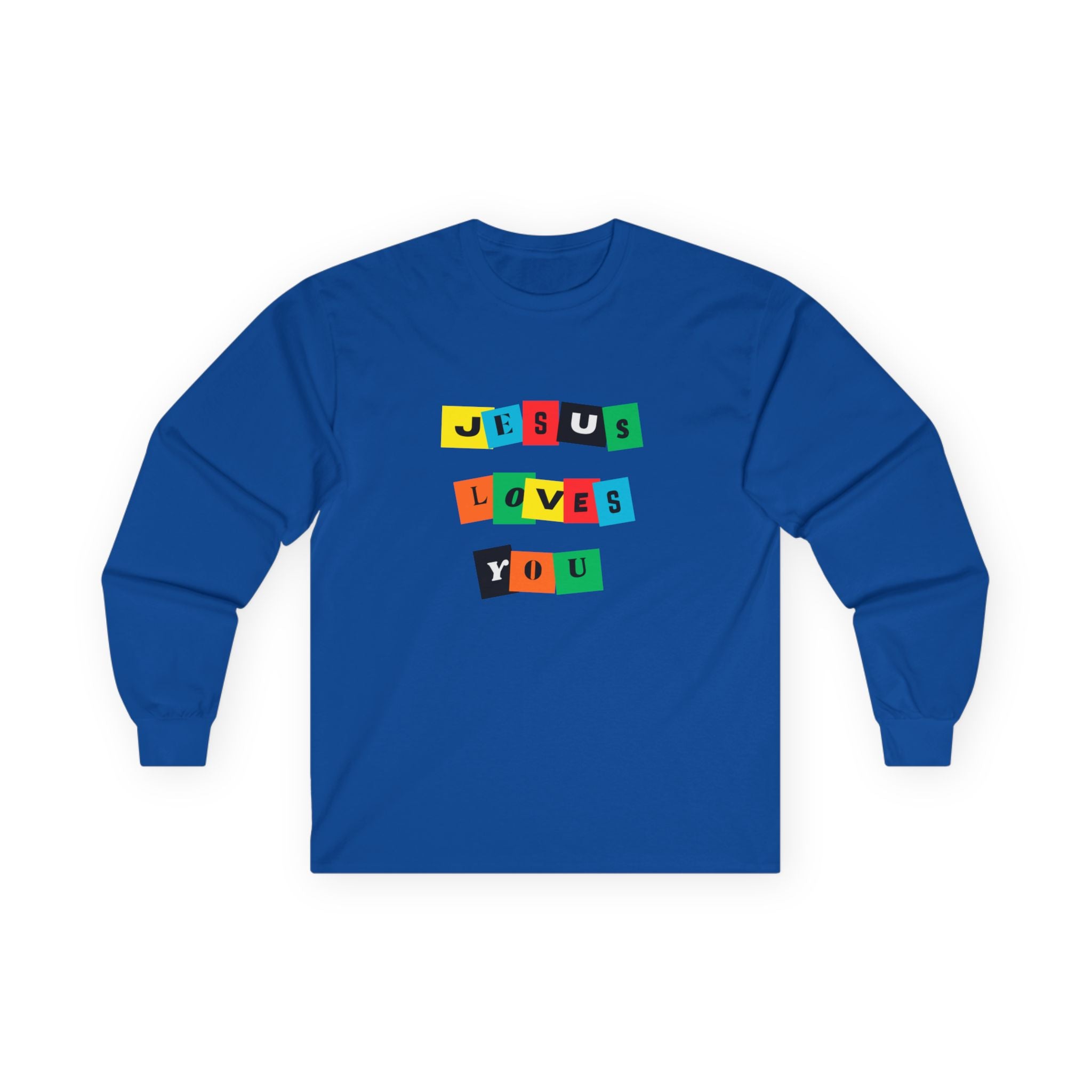 Color Block Jesus Loves You - Long Sleeve