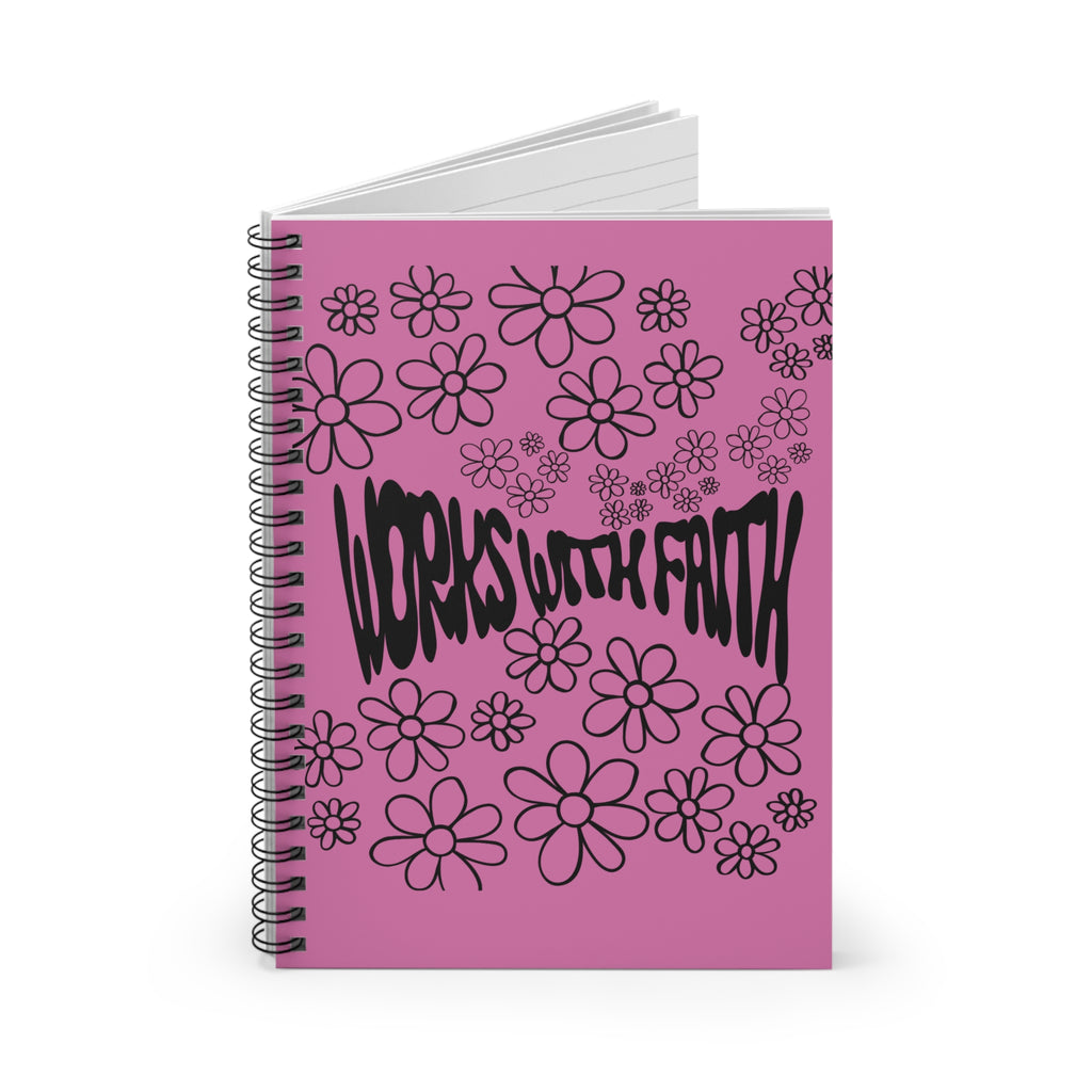 Works with Faith Floral Spiral Notebook