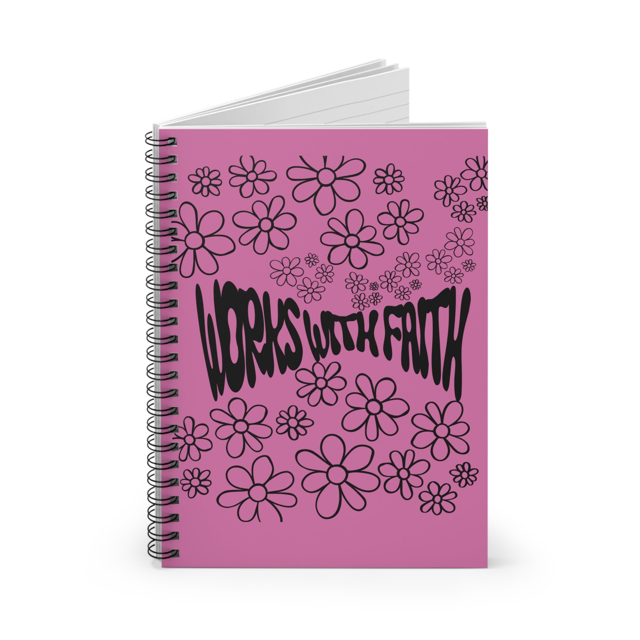 Works with Faith Floral Spiral Notebook