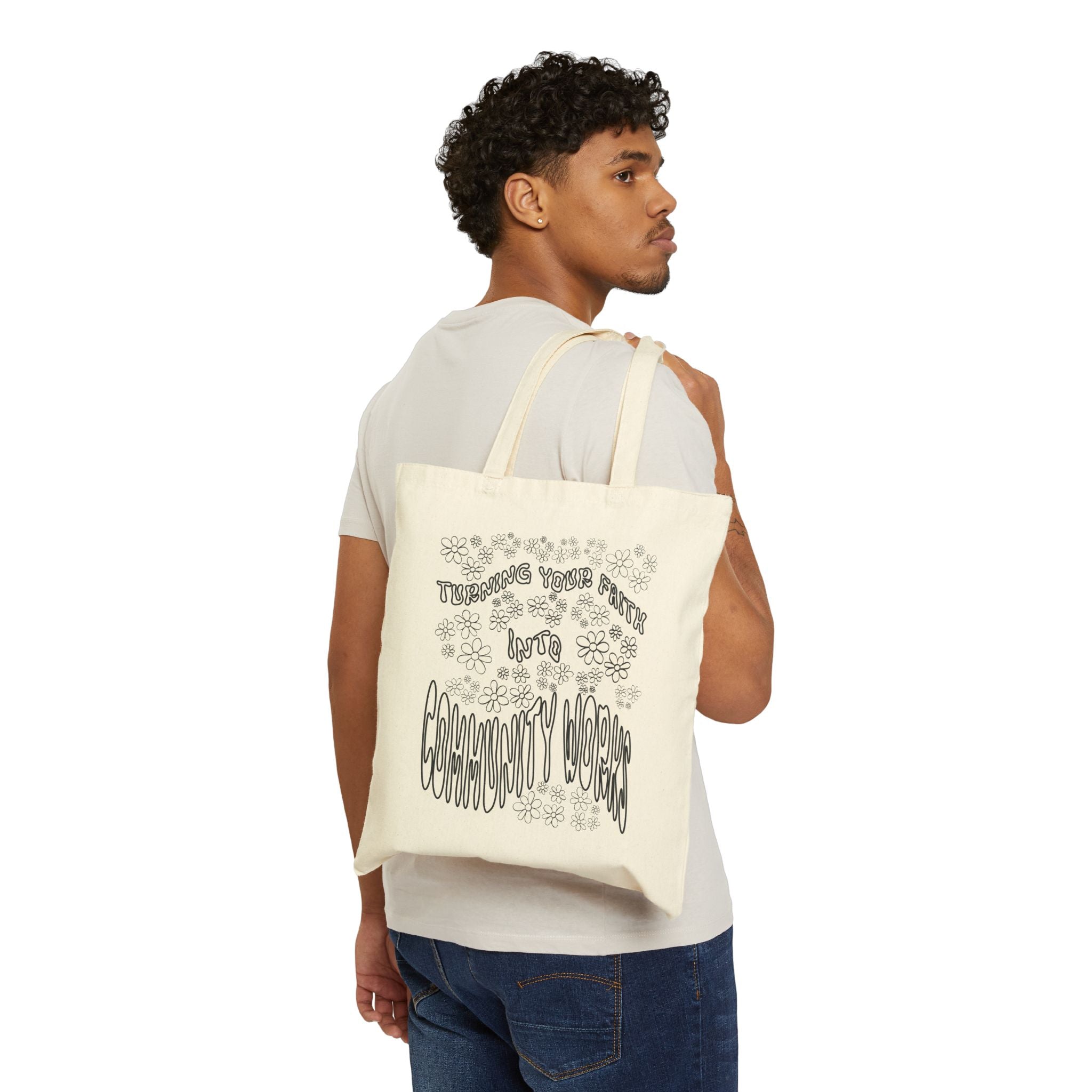 Works with Faith Cotton Canvas Tote Bag