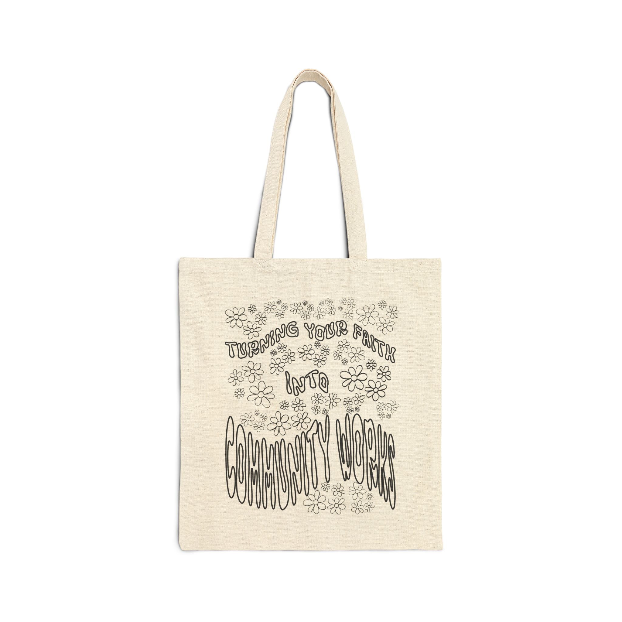 Works with Faith Cotton Canvas Tote Bag