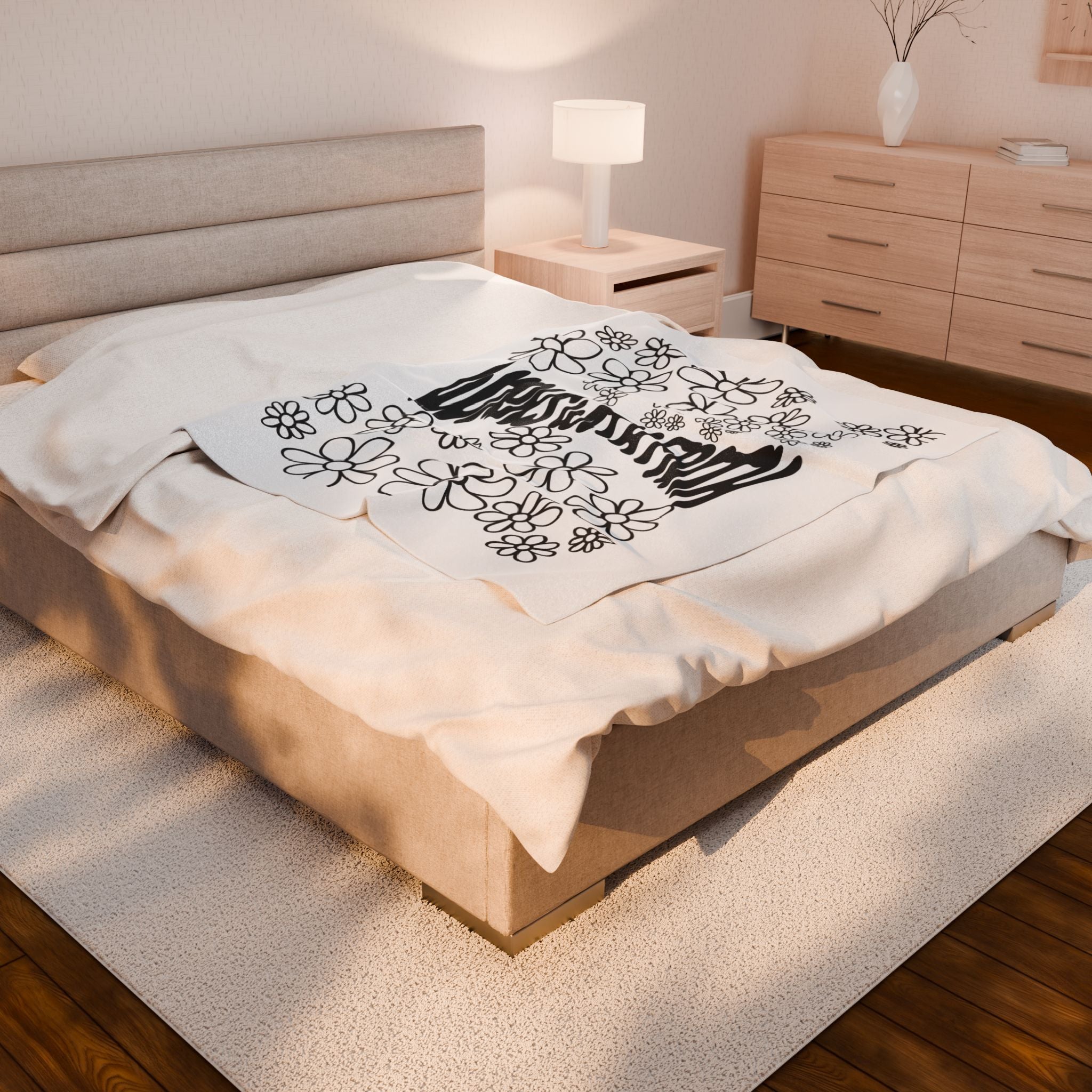 Work with Faith Floral Blanket