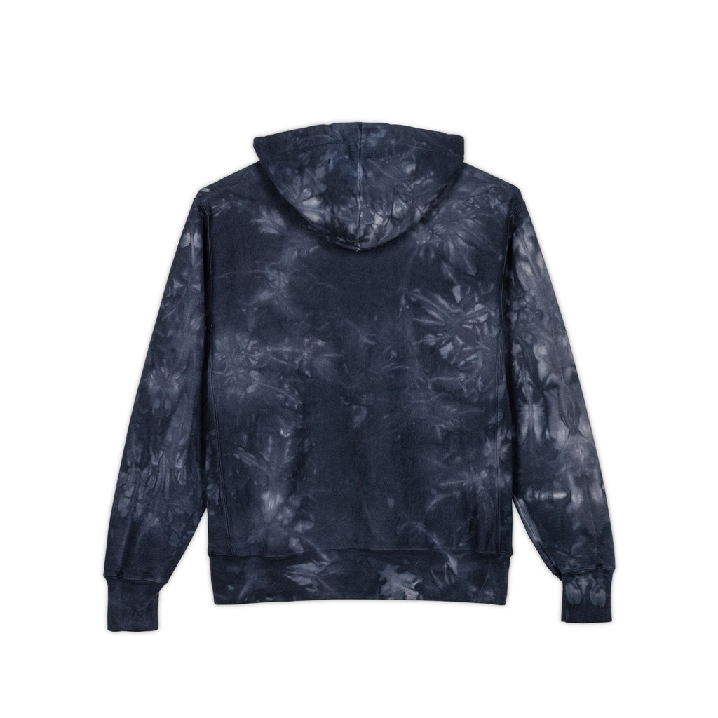 Warped WWF Blue Tie-Dye Embroidered Hoodie