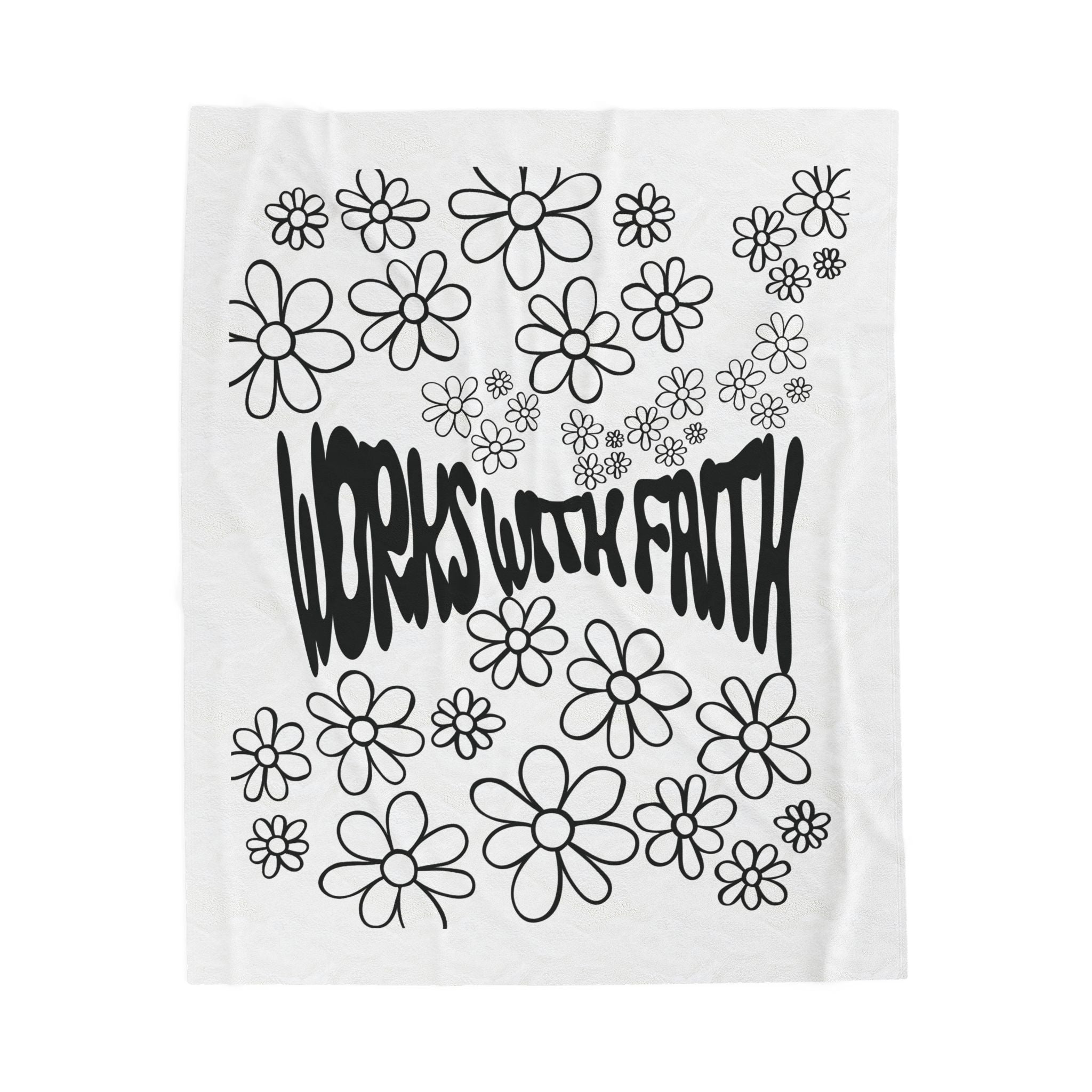 Work with Faith Floral Blanket