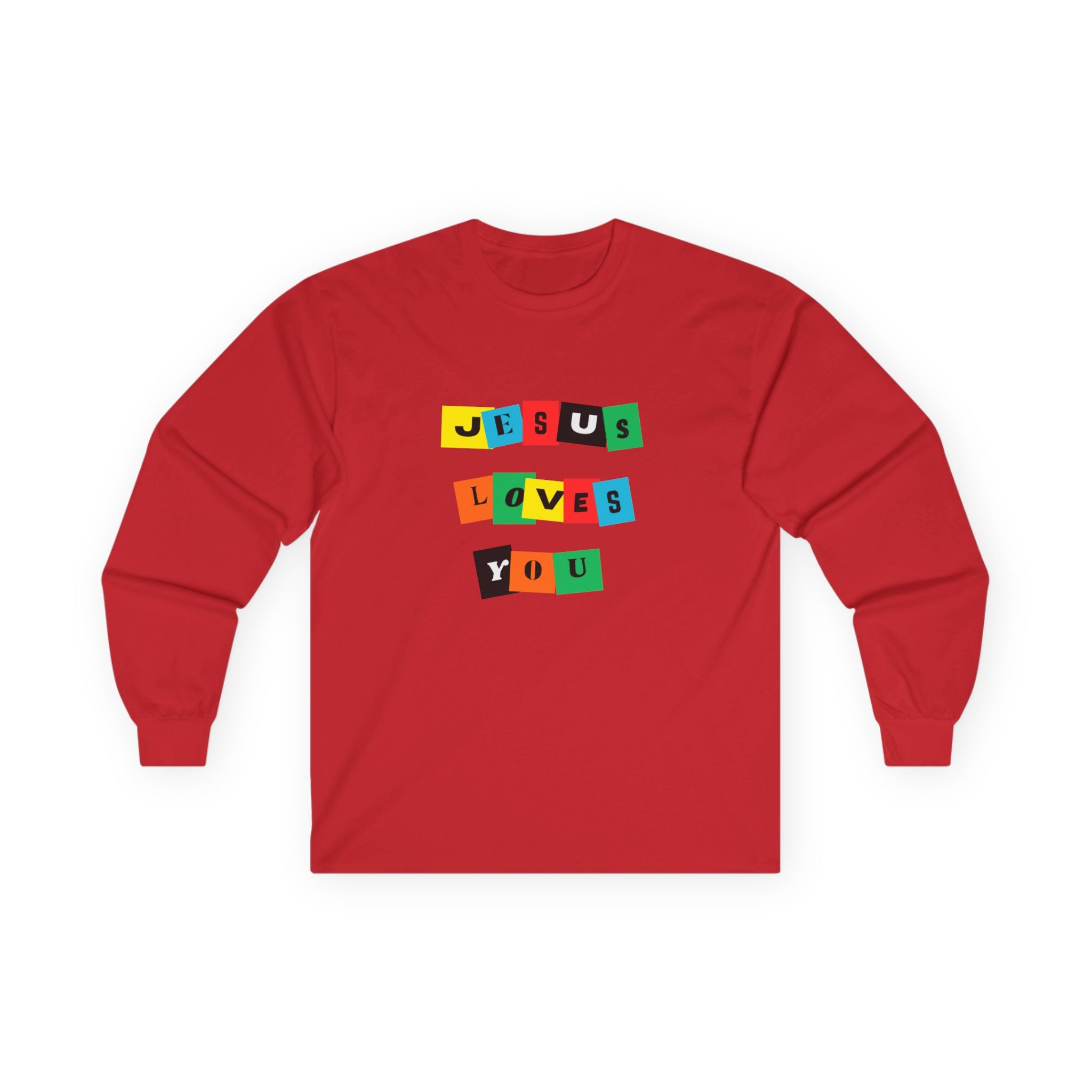 Color Block Jesus Loves You - Long Sleeve