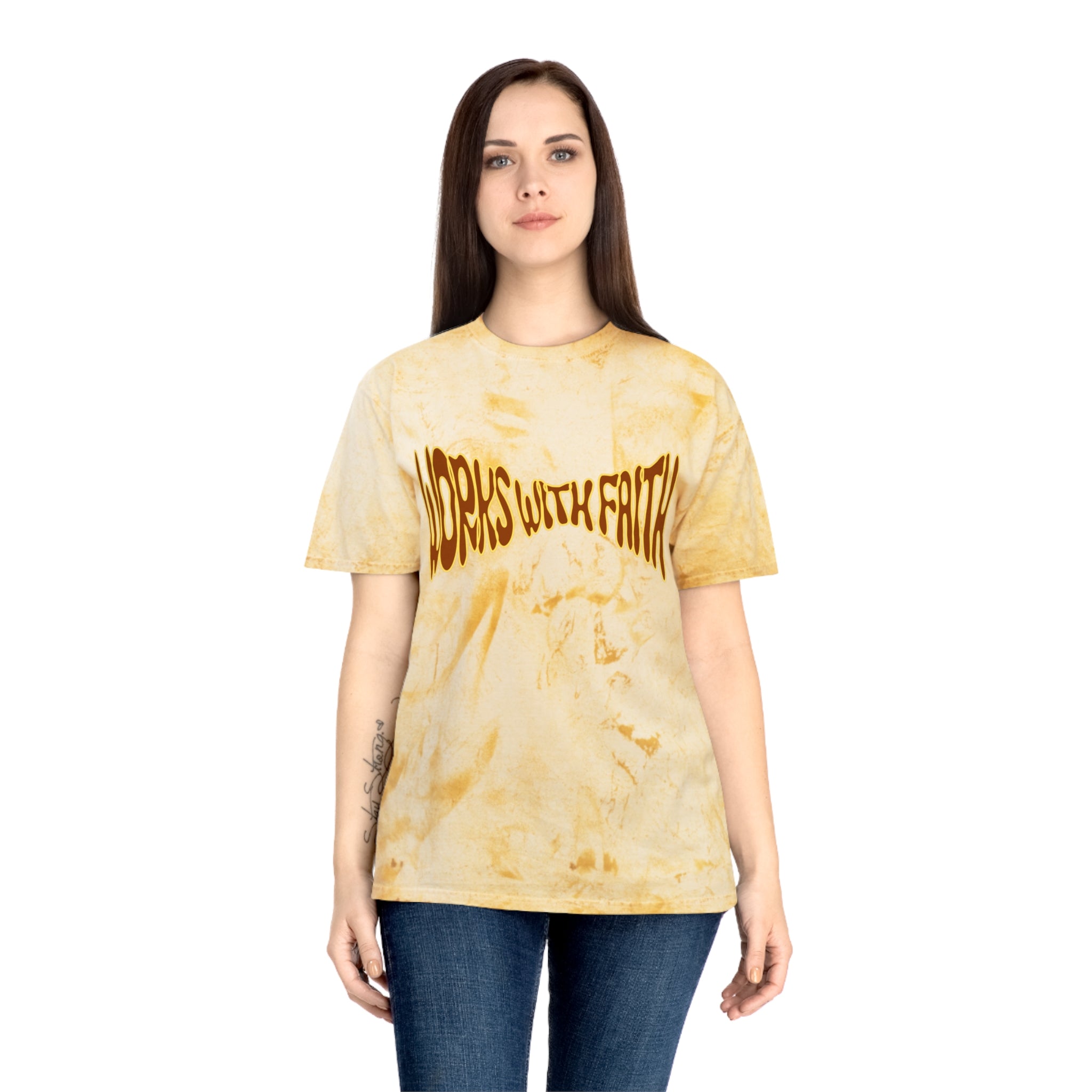 Warped Splash Smiley Cross Tee