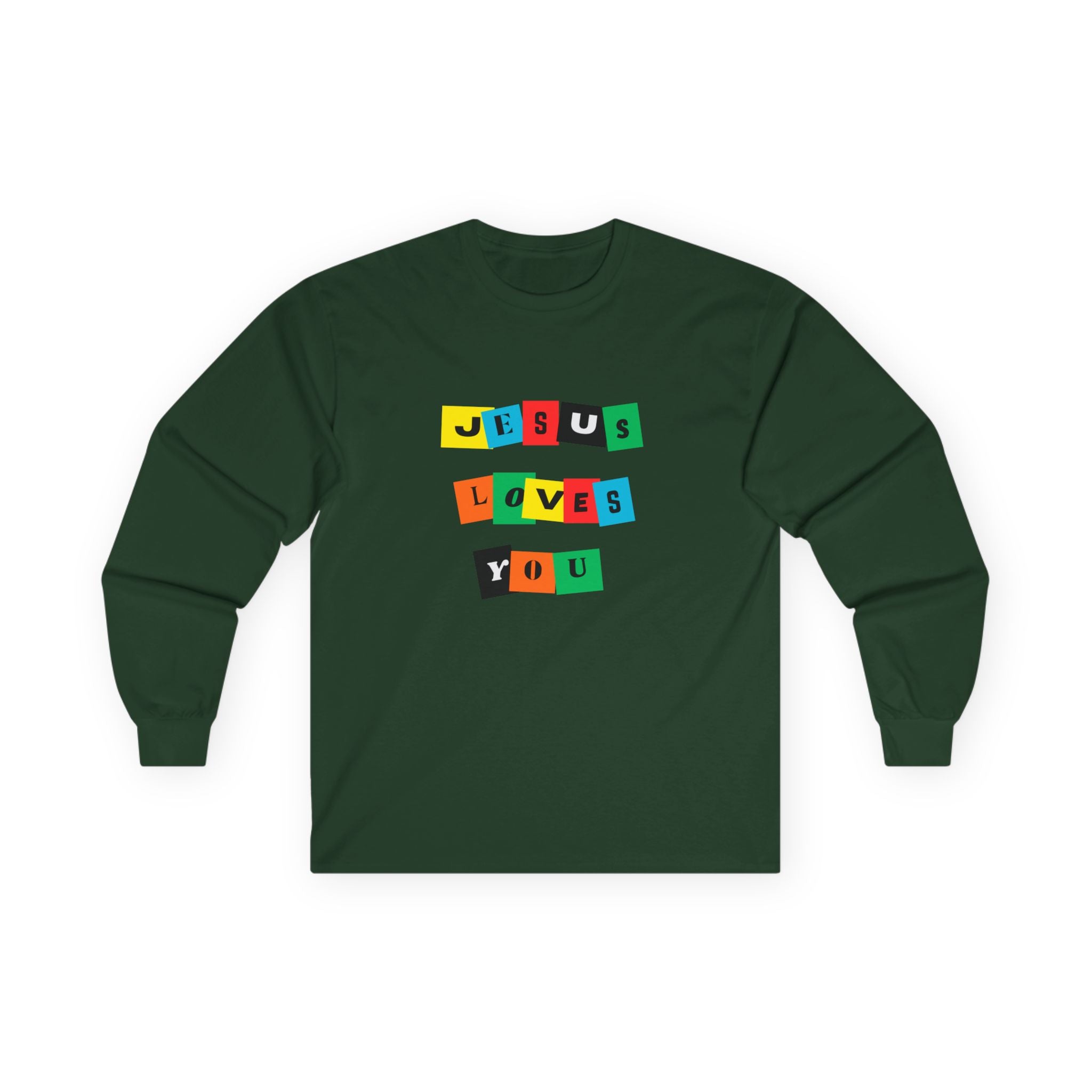 Color Block Jesus Loves You - Long Sleeve