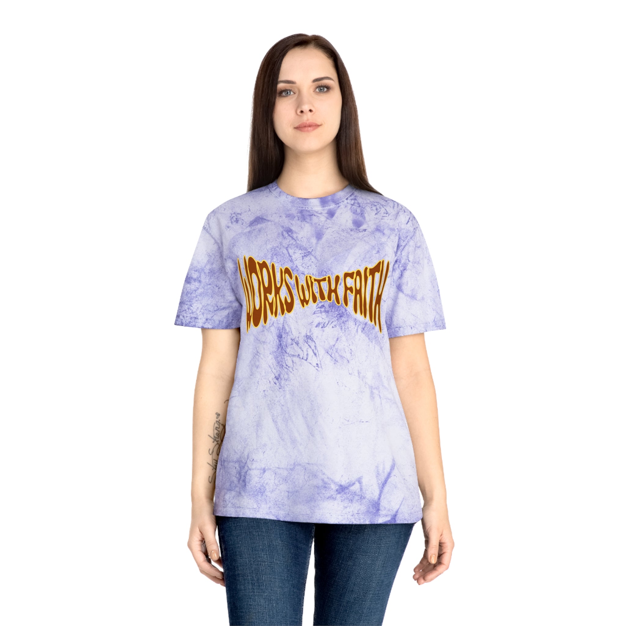 Warped Splash Smiley Cross Tee